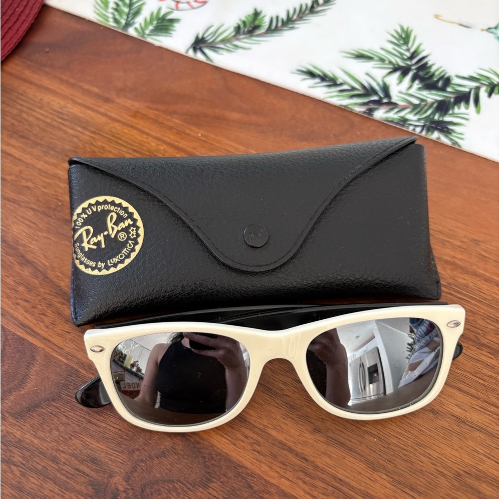 Ray-Ban Cream Sunglasses with Black Case